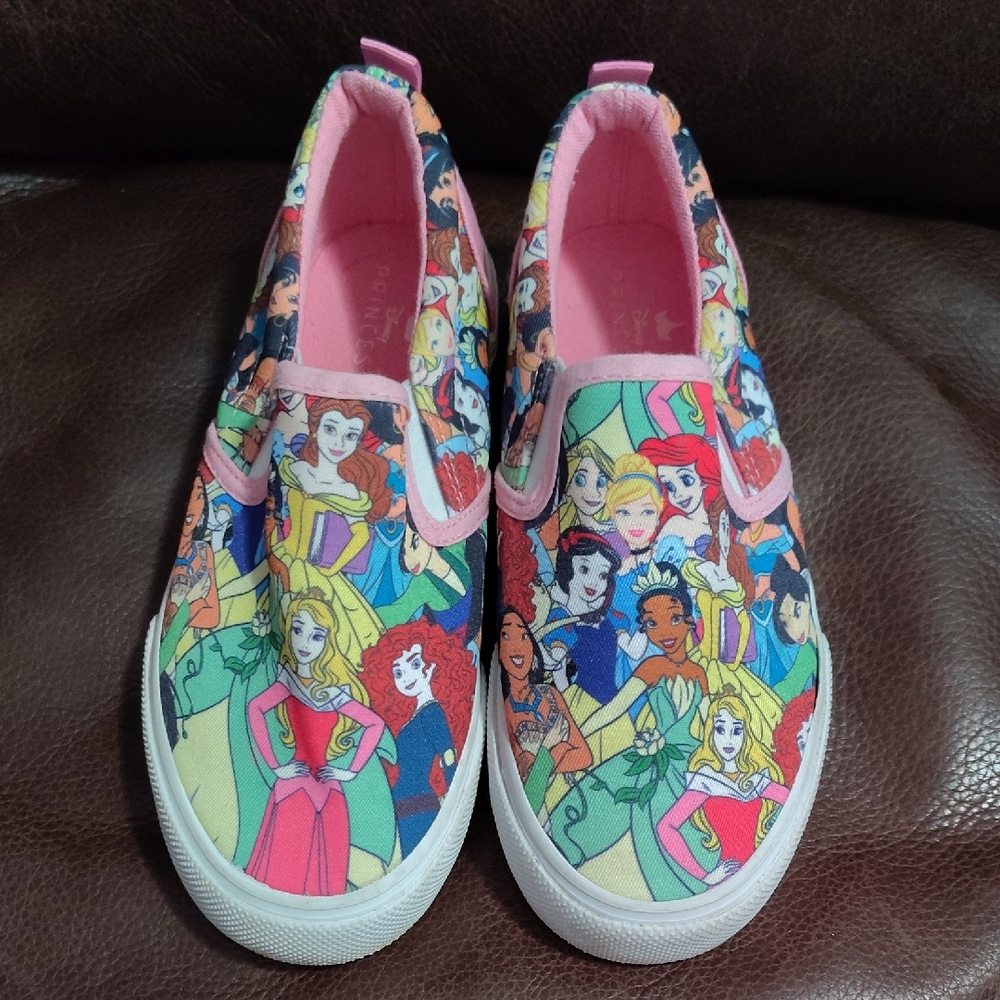 Disney Princess Colorful Slip-On Sneakers  Last Price $45